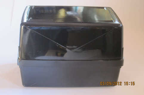 Sortlakkert boks/lokk (175 x 120 mm)